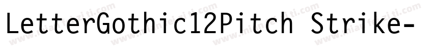 LetterGothic12Pitch Strike字体转换